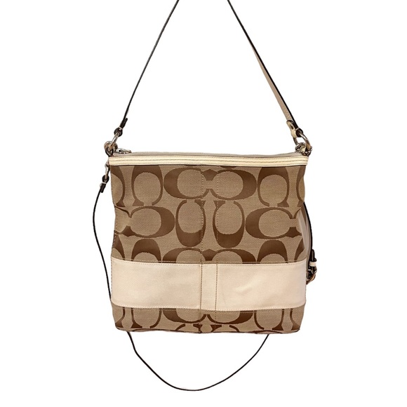 COACH Canvas Monogram Convertible Shoulder/Crossbody Bag - Picture 5 of 16